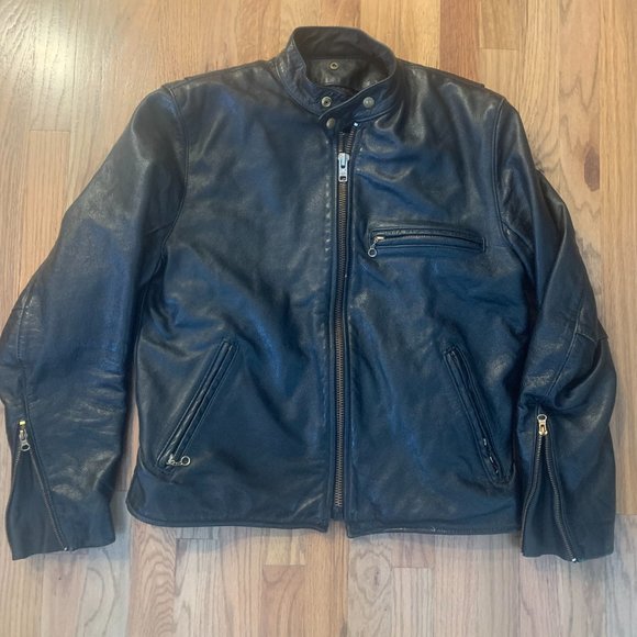 Firenze Model B Motorcycle Leather Jacket Mens 42 - Picture 3 of 4